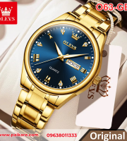 Stainless Steel Most Popular Men Watch (golden-blue)