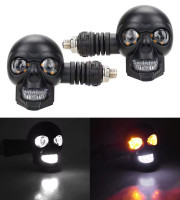 Skull Shape বাইক ইন্ডিকেটর ওয়াটারপ্রুফ লাইট (১ জোড়া)